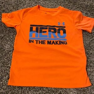 Under Armour boys shirt size 5 orange